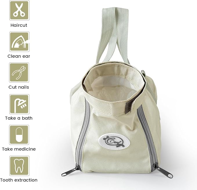 Cinf Cat Restraint Grooming Bag, Anti-Scratch Tool for Nail Trimming | Safe grooming restraint bag controls cat movement for bathing, nail trimming, injections and veterinary examinations