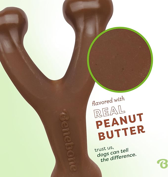 Benebone Peanut Butter Flavored Wishbone Chew Toy