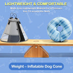 WinWeal Upgraded Soft Dog Cone Collar for Large Medium Dogs After Surgery – Adjustable Transparent Recovery Collar, Breathable Elizabethan E-Collar for Wound Healing & Anti-Licking (L, Grey)
