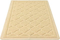 Cat Litter Box Mat, Kitty Premium PVC Pad, Durable Trapping Rug, Phthalate Free, Urine-Resistant, Scatter Control, L 35 x 23 Inch, Beige