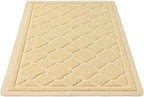 Cat Litter Box Mat, Kitty Premium PVC Pad, Durable Trapping Rug, Phthalate Free, Urine-Resistant, Scatter Control, L 35 x 23 Inch, Beige