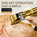 Professional Dog Grooming Clippers for Thick Coat - Dog Hair Trimmer for Grooming- Sheep Shears for Thick Hair – Pet Grooming Clippers for Dogs, Cats, Sheeps, Horse (Gold)