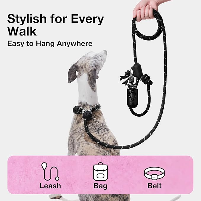 VETRESKA Dog Poop Bag Dispenser with 105 Counts, Rose & Honey Scented | Leak Proof and Extra Thick Pet Waste Bags for Dog Walking and Cat Litter