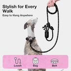 VETRESKA Dog Poop Bag Dispenser with 105 Counts, Rose & Honey Scented | Leak Proof and Extra Thick Pet Waste Bags for Dog Walking and Cat Litter