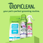 TropiClean Whitening Dog Shampoo, Whitening & Brightening, For All Coat & Color Types, Puppy Safe, Made in the USA, Cat Friendly, 20oz.