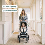 Babepai Retractable Baby Gates for Stairs, Retractable Dog Gate for Indoor/Outdoor Use | Child Gates for Doorways, Deck, Porch, Hallways, Patio (White, 72" Wide 34" Height)