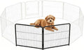 NEWBULIG Dog Playpen for Indoor 24 Inch 2 Panels - Portable Heavy Duty Metal Pet Exercise Pen, Foldable Small Dog Puppy Playpen Fence for Outdoor RV, Camping, Yard, Garden