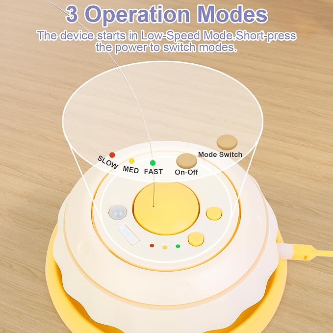Interactive Cat Toys for Indoor Cats, Kitten Toys for Indoor Kittens,Yellow | Automatic Electronic Cat Toys for Bored Adult Cats, Stimulating Moving Cat Enrichment Toy, Hide and Seek Cat Games Toy