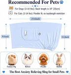 Ice Silk Dog Sling Carrier, Adjustable Safety Strap | Breathable & lightweight, fits pets up to 10 lbs,Secure buckle closure, hands-free design,Great for daily walks & travel,Blue