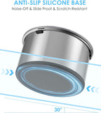 Heouvo 1 Gallon Large Dog Water Bowl No Spill,【Anti Digging Lid & Rubber Bottom】 Spill Proof Dog Bowl, Anti Splash Mess Dripless Slow Drinking Stainless Steel Water for Sloppy Messy Drinkers Car