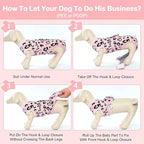 Kuoser Dog Recovery Suit After Surgery, Spay Neuter Surgical Suit for Dogs | Post Surgery Anti-Licking Dog Onesie Protects Wounds and Incisions, E-Collar & Cone Alternative Bodysuit for Female Male Dogs
