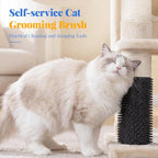 Hey-brother Cat Tree, 74 inches Multi-Level XL Large Cat Tower for Indoor Cats with Three Cat Condos, Two Large Top Decks and Cat Hairbrushfor Kittens, Cats and Pets, Beige MPJ035-MM