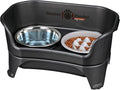 Neater Feeder Express Mess Proof Dog Bowls Elevated for Medium and Large Breed – Made in USA – No Spill Raised Slow Feeder Elevated Dog Bowl Stand, Slow Feed Food and Water Bowl Set, Black