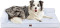 EHEYCIGA XL Dog Bed Memory Foam for Crate, Extra Large Dog Bed Orthopedic with Washable Removable Cover, Waterproof Pet Sofa Couch XLarge Size Dogs, 41x27x6.5, Washblue