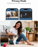 WOPET Automatic Cat Feeder with Camera for Two Cats, 6L Smart Pet Feeder with 1080P HD Video & Night Vision, 5G/2.4G WiFi Cat Dog Feeder, 2-Way Audio, SD Card Storage, Up to 10 Meals per Day