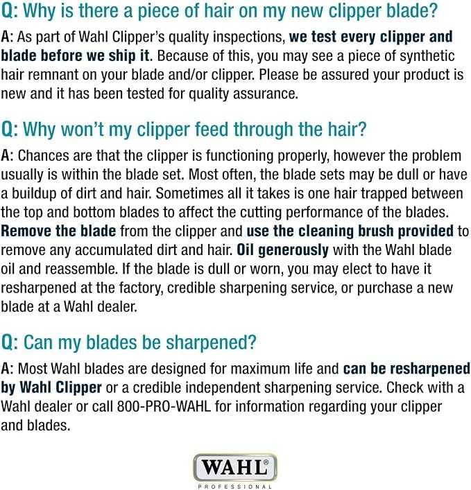 Wahl Professional Animal Competition Blade, 2355-100, 30 | Fine, Detachable Blade with 1/32 in Cut Length