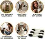 Glaciart One Swabs Cat Toys with Catnip - 6 Pk | Durable for Chew, Cute Cat Toys Interactive Kitty for Boredom, Exercise, & Play | Filled w/Organic Catnip for Anxiety & as Digestive Aid | Gift Idea