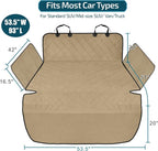 F-color SUV Cargo Liner for Dogs - Trunk Cover with Bumper Flap Protector | Waterproof Pet Cargo Cover with Side Flaps, Non-Slip Trunk Mat, Rear Dog Car Seat Cover Prevents Scratches Pet Hair Mud Dirt