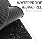 ESTHELLO Cat Litter Mat Honeycomb Double Layer Design 30’’ x 24’’ Black