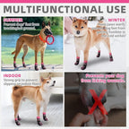 KOOLTAIL Valentines Dog Socks Shoes Costume to Prevent Licking Paws, Winter Dog Boots & Paw Protector for Hardwood Floors Anti Slip,Traction Control Grip Booties for Small Medium Large Senior Dogs, SM