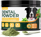 Pet Dental Powder,Oral Care Powder for Dogs & Cats, Dog Teeth Cleaning with Natural Brown Algae，Helps Clean Teeth & Fresher Breath，5.29 oz