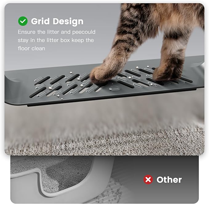 Extra Large XXL Stainless Steel Cat Litter Box with Lid, 26" L x 18" W x 12" H Metal Litter Box with High Sides for Big Cats & Multiple Cats, Never Absorbs Odors, Anti-Urine Leakage, Easy Cleaning