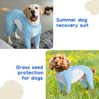 ROZKITCH Dog Sun Protection Shirt, UV Shirt Dog Pyjamas Lightweight Breathable Cooling Vest, Quick Dry Summer Clothes Soft & Comfortable Reduce the Need for Post-Hike Grooming(Yellow, L) Blue L