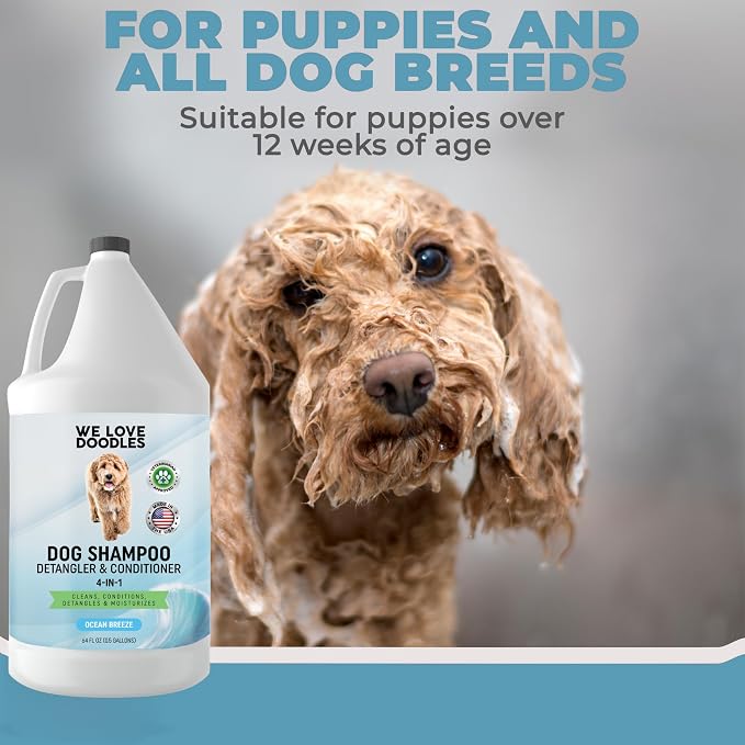 Dog Shampoo Half Gallon, Cleans, Conditions & Detangles, Ocean Breeze, 64OZ