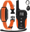 Dog Vibration Collar with Controller No Shock, 3300ft Waterproof Training Dog Collar Beep and Vibrate Only, Security Lock & Rechargeable Vibrating Collar for Dogs 5-120 lbs - No Prongs