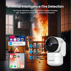 AMOROM Indoor Cameras, Alexa Camera for Baby/Elderly/Pet Monitoring | AI Smart Detection & Alarm, 2-way Talk, Night Vision, 2.4G WiFi App Control, Cloud & SD Card Storage, 2 Pack