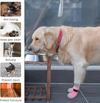 SCENEREAL Anti Slip Dog Sock to Prevent Licking Paws for Hardwood Floors, Boots & Paw Protector Shoes for Hot/Cold Pavement with Grippers, Double Sides Grips for Small Medium Large Senior Dogs