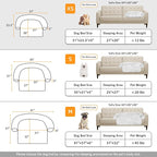 Calming Dog Bed Fluffy Plush Dog Mat for Furniture Protector with Removable Washable Cover for Large Medium Small Dogs and Cats (XS (31"x23.5"x5"), Light Grey)