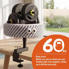 Cat Desk Bed, 2-in-1 Clamp On Desk Mount Perch & Nest, 360° Rotating Adjustable, 60 LBS Safe Weight Capacity, Washable Cushion for Small & Large Cats, Home Office Desk Hammock (Gray)