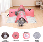 4-Way Cat Tunnel for Indoor Cats, Interactive Toy with Plush Ball | 35.4" Multi-Entrance Cat Play Tunnel with Cozy Hideaway Space, Provides Enrichment, Exercise, Exploration & Interactive Play