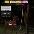 SlowTon No Pull Dog Harness - Heavy Duty Dog Harness and Leash Set for Medium Large Dogs, Reflective Tactical Harness with Soft Padded and Front Clip for Easy Walk and Training （FU, M