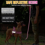 SlowTon No Pull Dog Harness - Heavy Duty Dog Harness and Leash Set for Medium Large Dogs, Reflective Tactical Harness with Soft Padded and Front Clip for Easy Walk and Training (FU, XL)