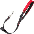 Gooby Escape Free Sport Leash - Red, 4 FT - Neoprene Dog Leash with Quick Release Buckle for Small, Medium and Large Dogs