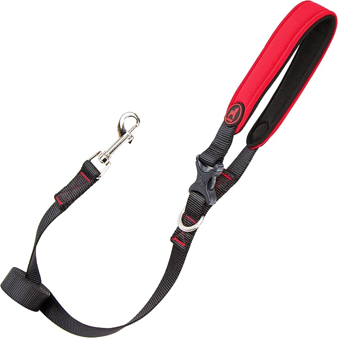 Gooby Escape Free Sport Leash - Red, 4 FT - Neoprene Dog Leash with Quick Release Buckle for Small, Medium and Large Dogs