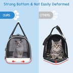 BurgeonNest Cat Carrier, Soft Sided Travel Pet Carrier, Medium Beige | Soft sided cat carrier with top loading mesh windows and storage pocket for everyday pet travel