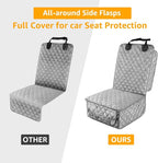 PETICON Waterproof Front Seat Car Cover 2 Pack, Full Protection | Dog Car Seat Cover with Side Flaps, Nonslip Scratchproof Captain Chair Seat Cover Fits for Cars, Trucks, SUVs, Jeep, Gray