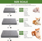 Waterproof XXXL Dog Bed, Outdoor Washable Large Foam Crate Pad 54"Anti-Slip | Jumbo Pet Bed, Reversible Faux Leather & Flannel, Durable Removable Cover, Kennel Pad 53"x36" Gray