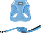 Best Pet Supplies Voyager Step-in Air All Weather Mesh Harness and Reflective Dog 5ft Leash Combo with Neoprene Handle, for Small, Medium and Large Breed Puppies - Baby Blue, XXX-Small