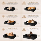 EHEYCIGA Orthopedic Dog Bed Medium Size Dog, Waterproof Washable Pet Beds | Non-Slip Bottom and Egg-Crate Memory Foam Dog Couch Bed with Washable Removable Cover, Black