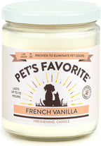 Pet's Favorite Pet Odor Candle, Clean Burning, Long Lasting Scented Candles with a Cotton Wick. (Calming Lavender/French Vanilla, Pack of 2)