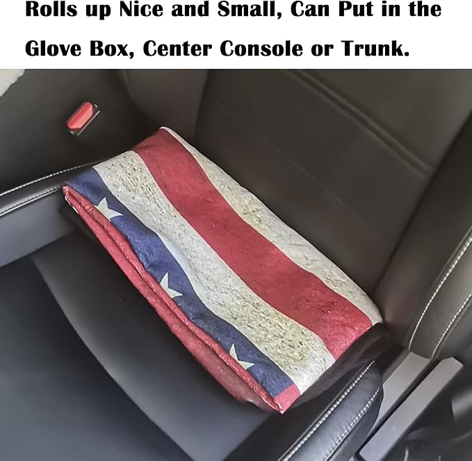 Car Seat Cover Protector Front Seats,for Gym Workout,Running,Swimming,Beach and Hiking,Waterproof Sweat Towel Bucket Seat Covers for Cars SUV Trucks (American Flag, 2Pcs)