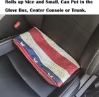 Car Seat Cover Protector Front Seats,for Gym Workout,Running,Swimming,Beach and Hiking,Waterproof Sweat Towel Bucket Seat Covers for Cars SUV Trucks (American Flag, 1Pcs)