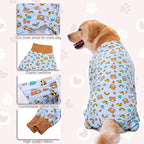 Dog Recovery Suit After Surgery Female Male, Medium Large Dog Neuter Shirt Cone Alternatives Prevent Licking Surgical Onesies (Brea, 5XL)