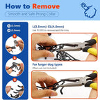 Supet Prong Collar for Dog Training Collar, Adjustable Dog Training Collar with Buckle for Small Medium Large Dogs(Packed with One Extra Links)