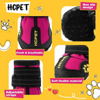 Hcpet Dog Boots, Dog Shoes for Large Dogs, Medium Dog Boots & Paw Protectors, Anti-Slip Dog Booties for Hot Pavement Winter Snow Hiking with Reflective Straps Light Purple Size 5