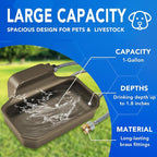 PETTEN Auto Fill Dog Water Bowl, Outdoor 1Gal/3.75L Automatic Dispenser | Auto-refill float valve,no electricity.3.75L for dogs/cats&livestock.3/4"GHT hose connection.Food-grade HDPE,durable